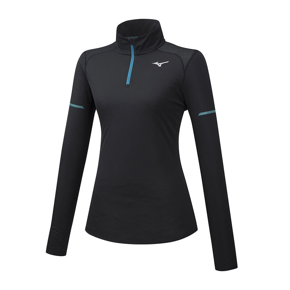 Mizuno Women's Alpha LS HZ Running Tops Black (J2GA971509-UTI)